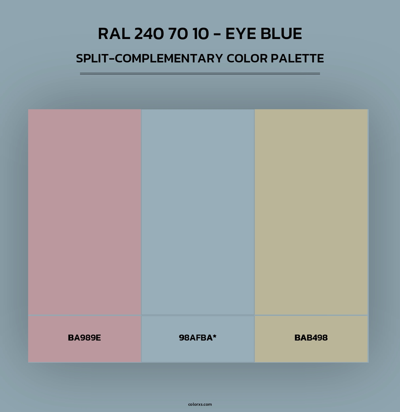 RAL 240 70 10 - Eye Blue - Split-Complementary Color Palette