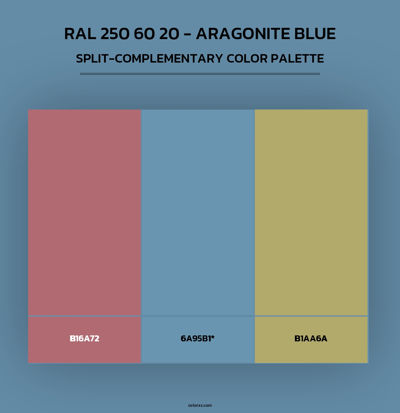 RAL 250 60 20 - Aragonite Blue - Split-Complementary Color Palette