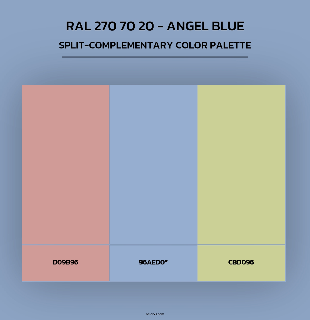 RAL 270 70 20 - Angel Blue - Split-Complementary Color Palette