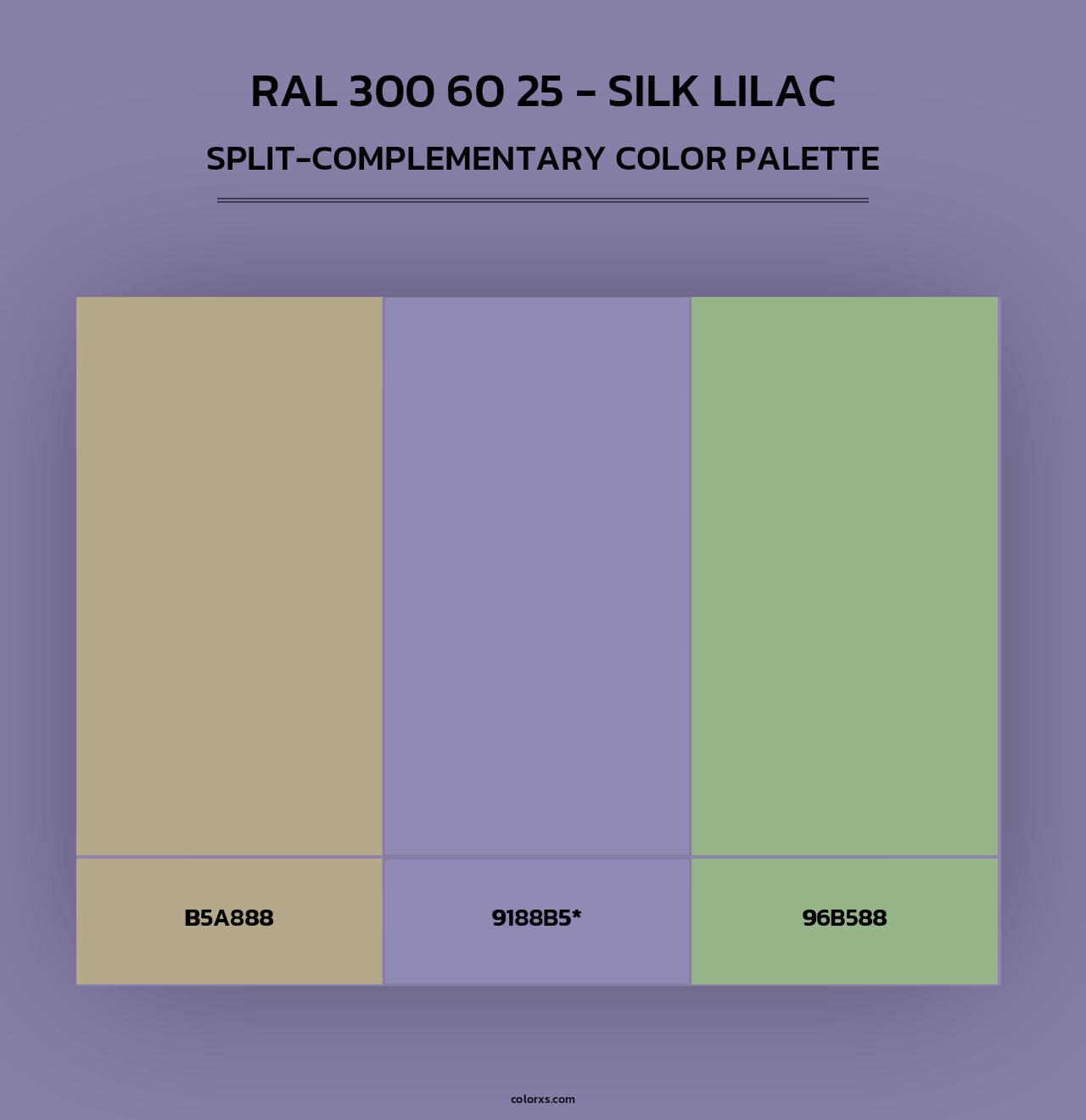 RAL 300 60 25 - Silk Lilac - Split-Complementary Color Palette