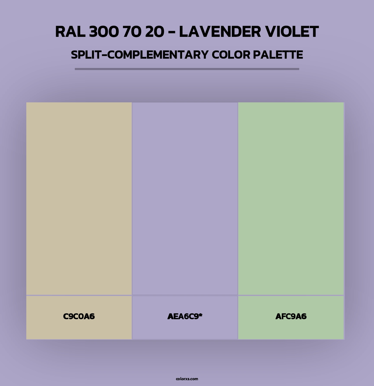 RAL 300 70 20 - Lavender Violet - Split-Complementary Color Palette