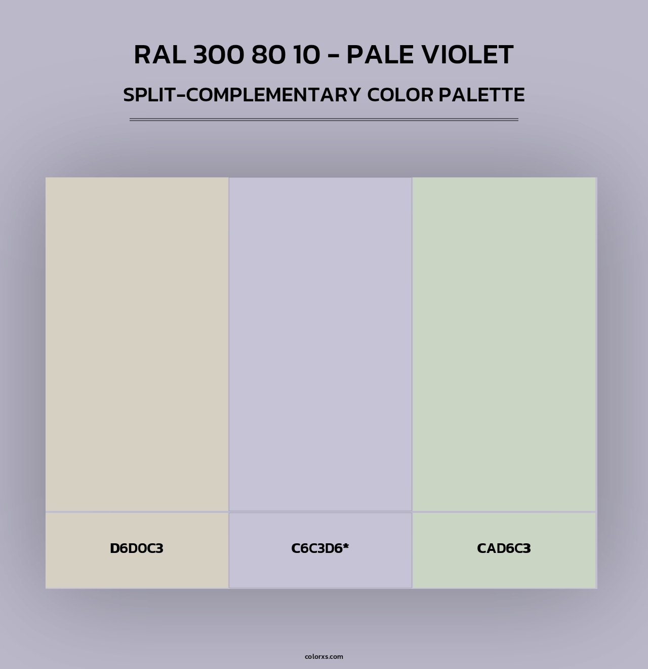 RAL 300 80 10 - Pale Violet - Split-Complementary Color Palette