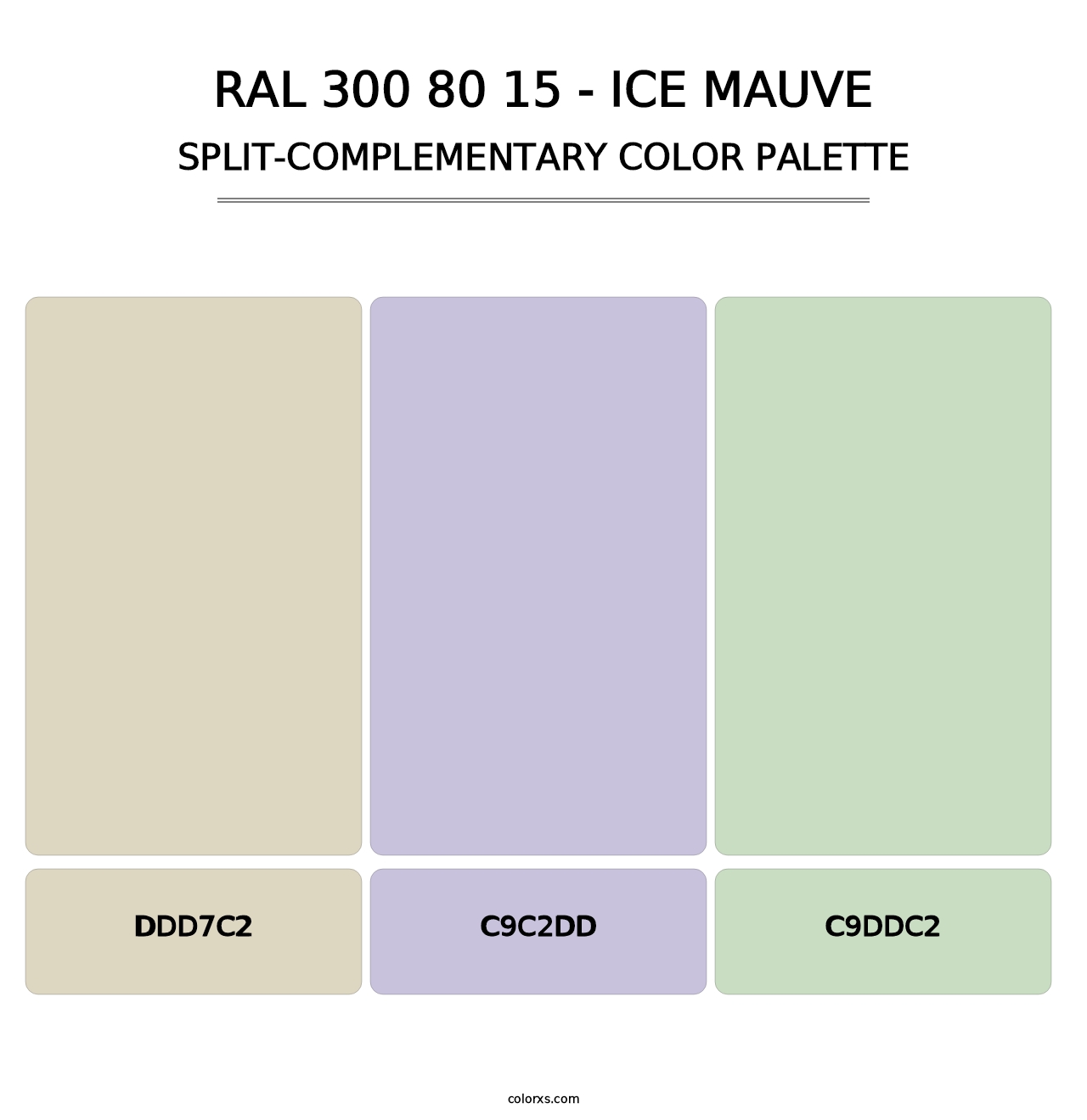 RAL 300 80 15 - Ice Mauve - Split-Complementary Color Palette