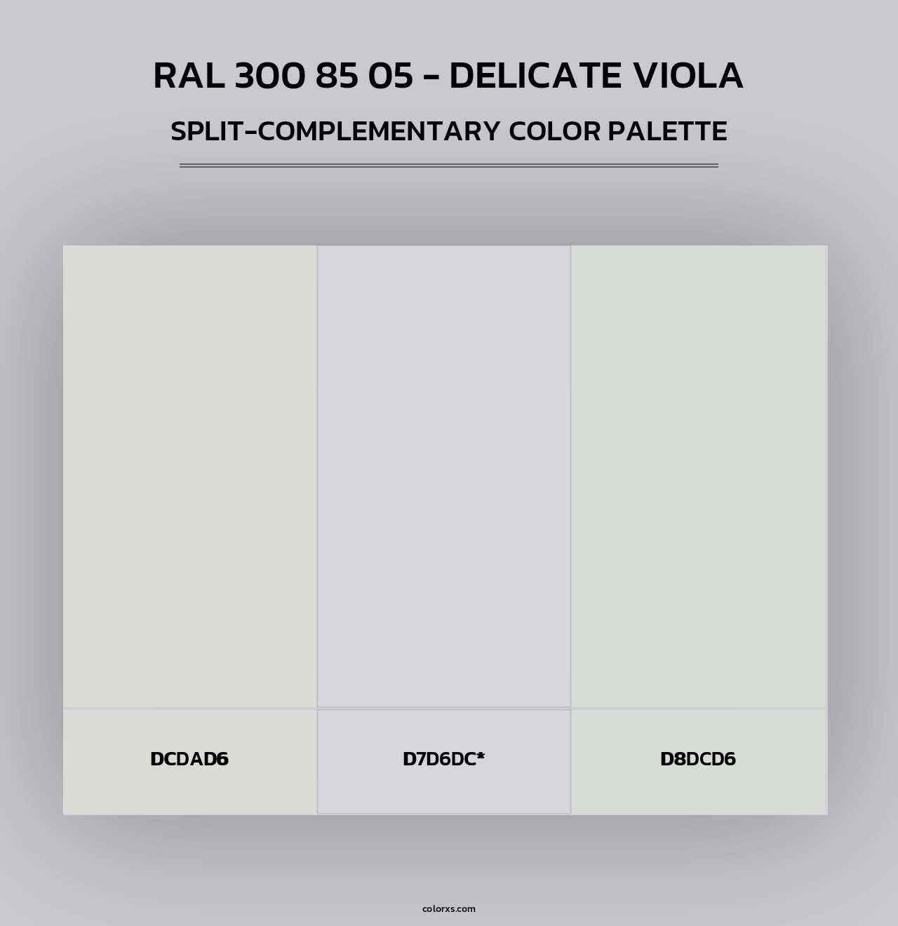 RAL 300 85 05 - Delicate Viola - Split-Complementary Color Palette