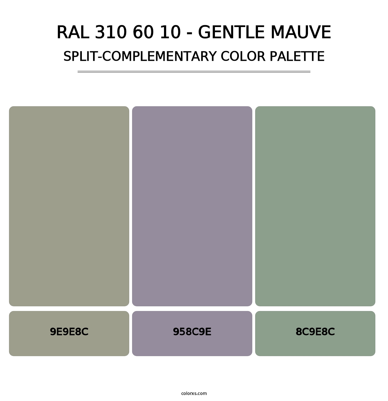 RAL 310 60 10 - Gentle Mauve - Split-Complementary Color Palette