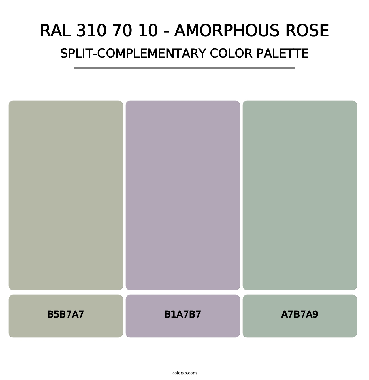 RAL 310 70 10 - Amorphous Rose - Split-Complementary Color Palette