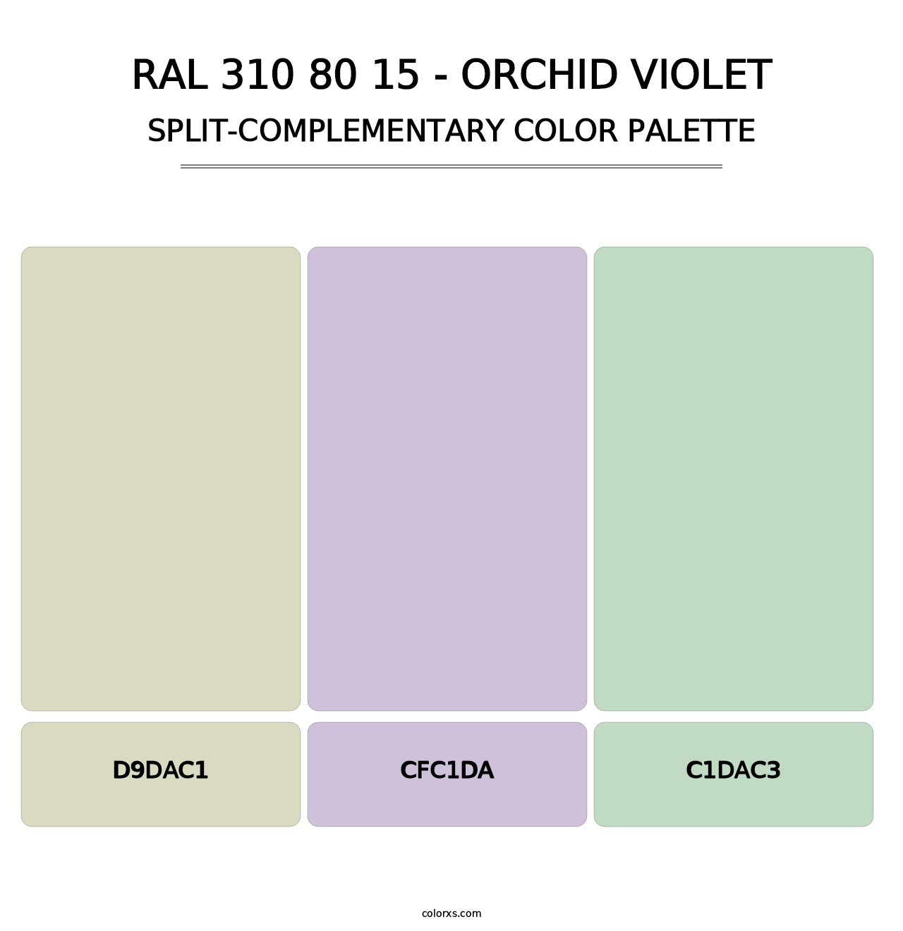 RAL 310 80 15 - Orchid Violet - Split-Complementary Color Palette
