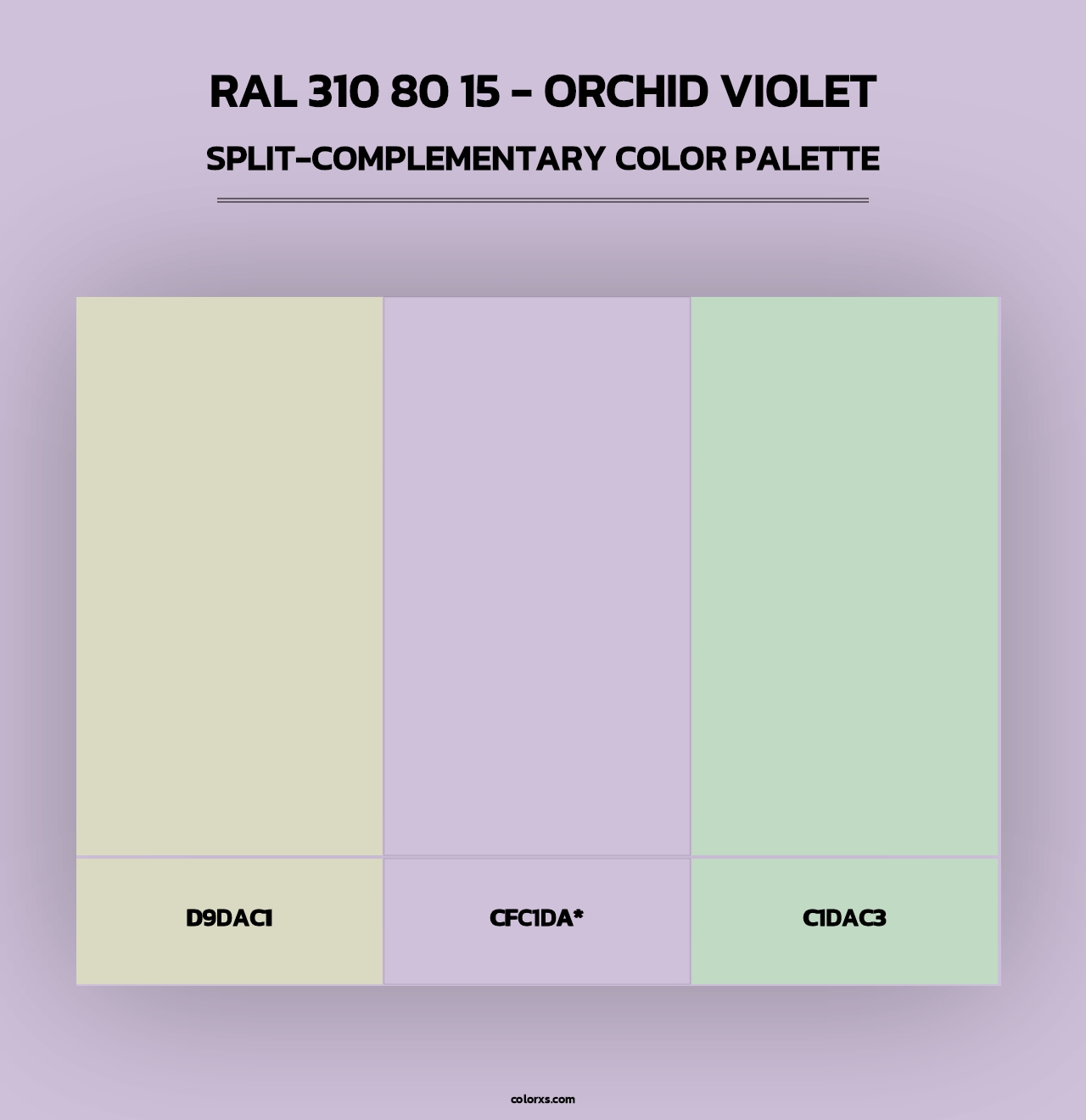 RAL 310 80 15 - Orchid Violet - Split-Complementary Color Palette
