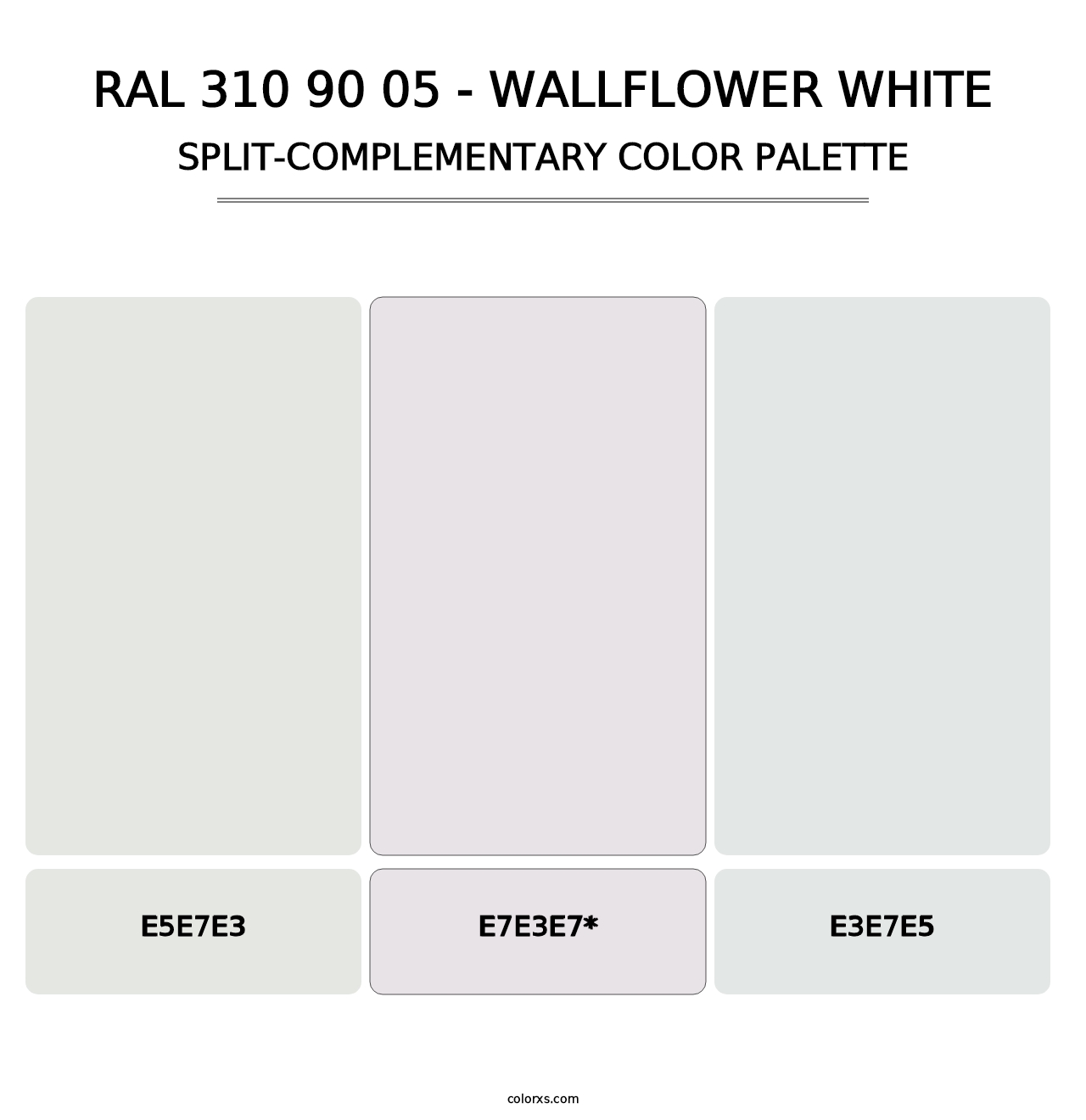 RAL 310 90 05 - Wallflower White - Split-Complementary Color Palette