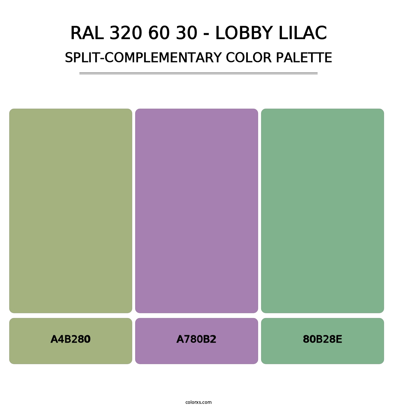 RAL 320 60 30 - Lobby Lilac - Split-Complementary Color Palette