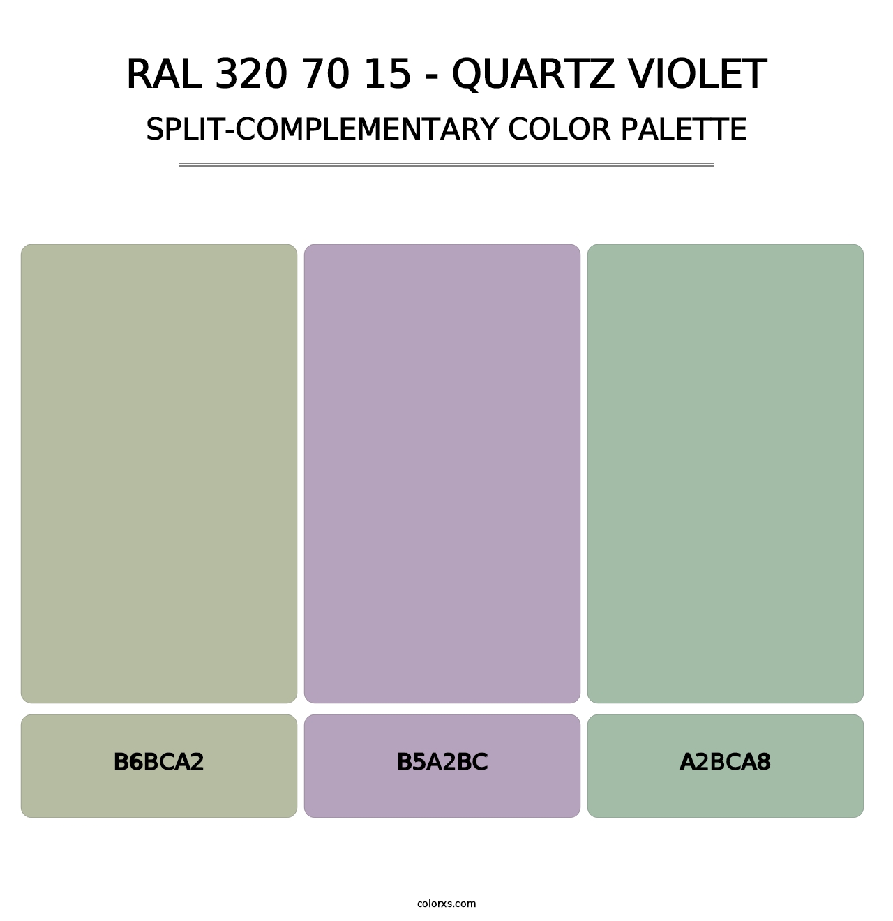 RAL 320 70 15 - Quartz Violet - Split-Complementary Color Palette