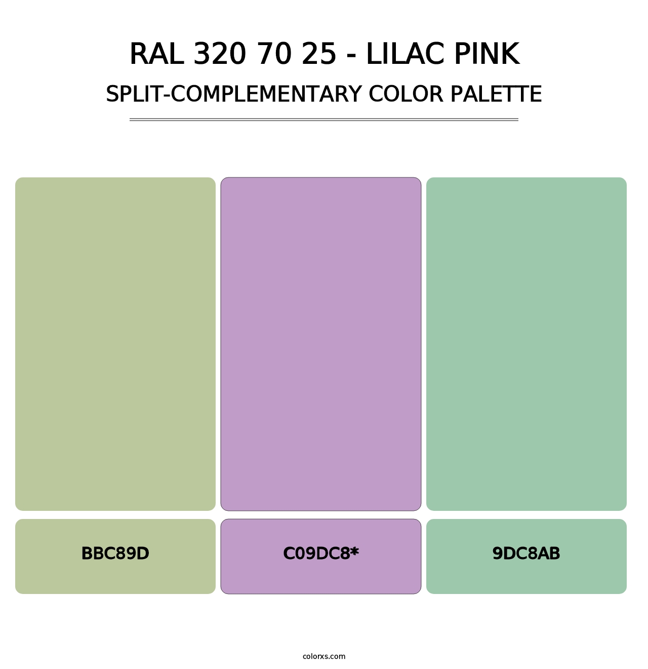 RAL 320 70 25 - Lilac Pink - Split-Complementary Color Palette