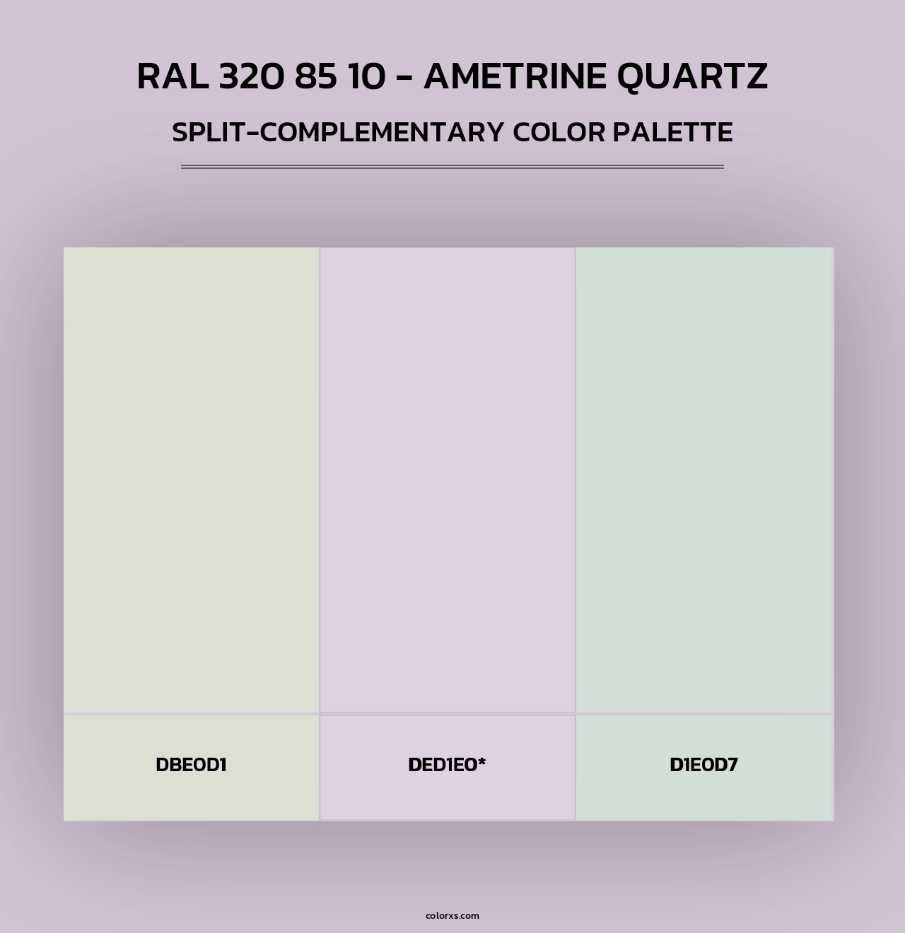 RAL 320 85 10 - Ametrine Quartz - Split-Complementary Color Palette