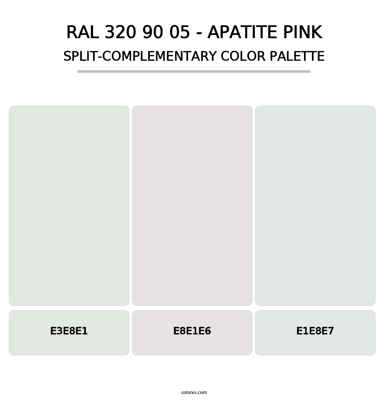 RAL 320 90 05 - Apatite Pink - Split-Complementary Color Palette