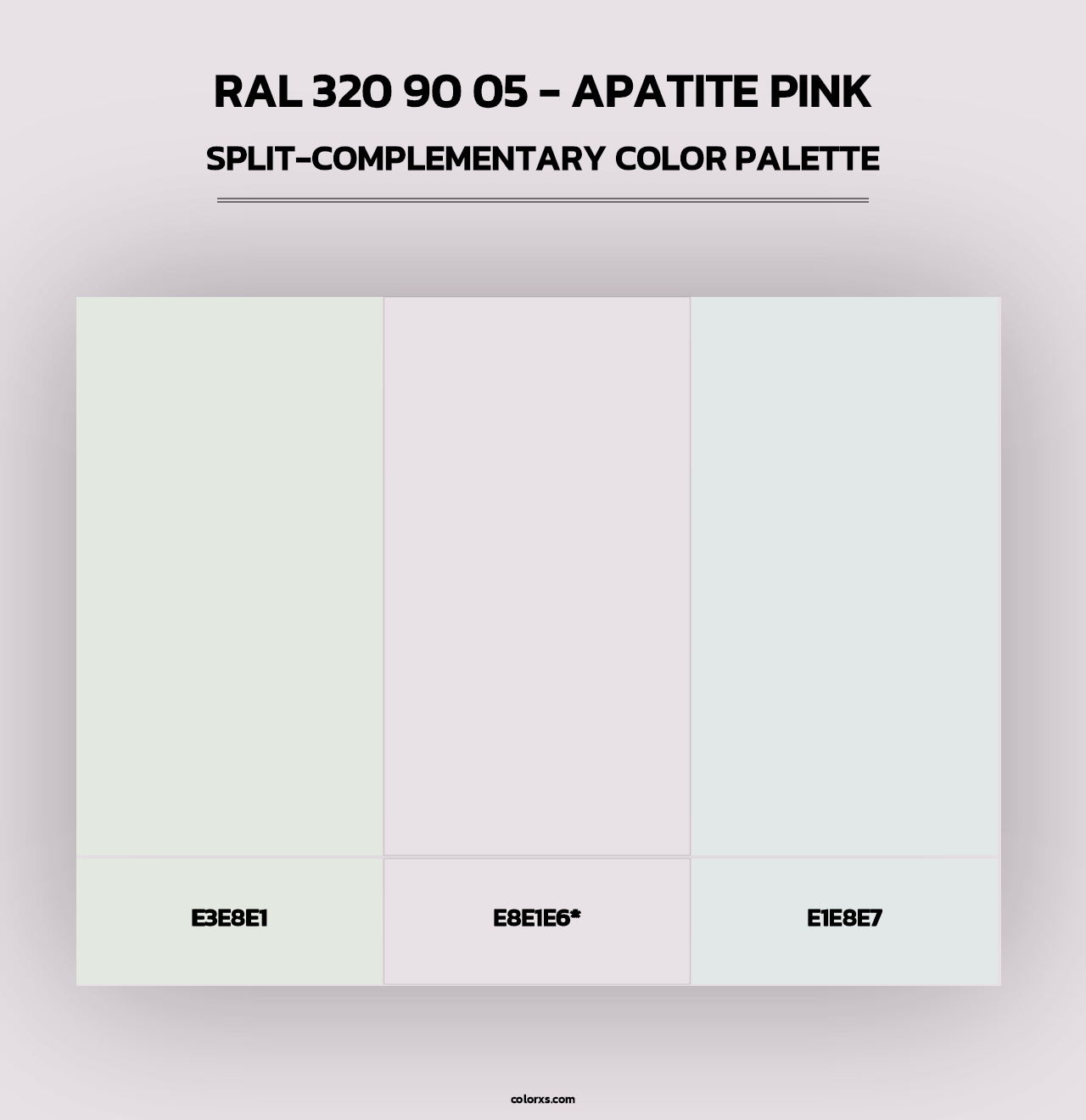 RAL 320 90 05 - Apatite Pink - Split-Complementary Color Palette