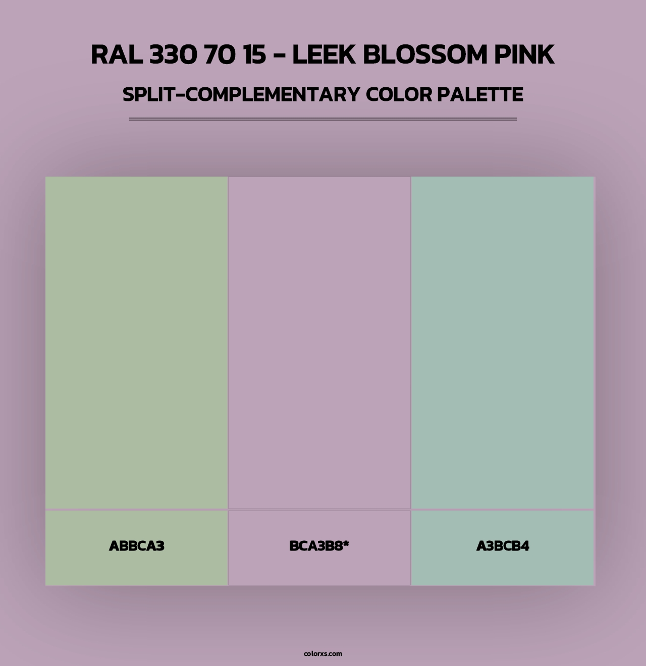 RAL 330 70 15 - Leek Blossom Pink - Split-Complementary Color Palette