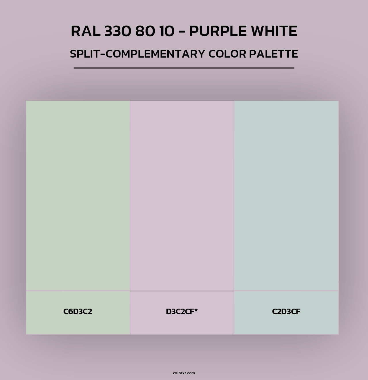 RAL 330 80 10 - Purple White - Split-Complementary Color Palette