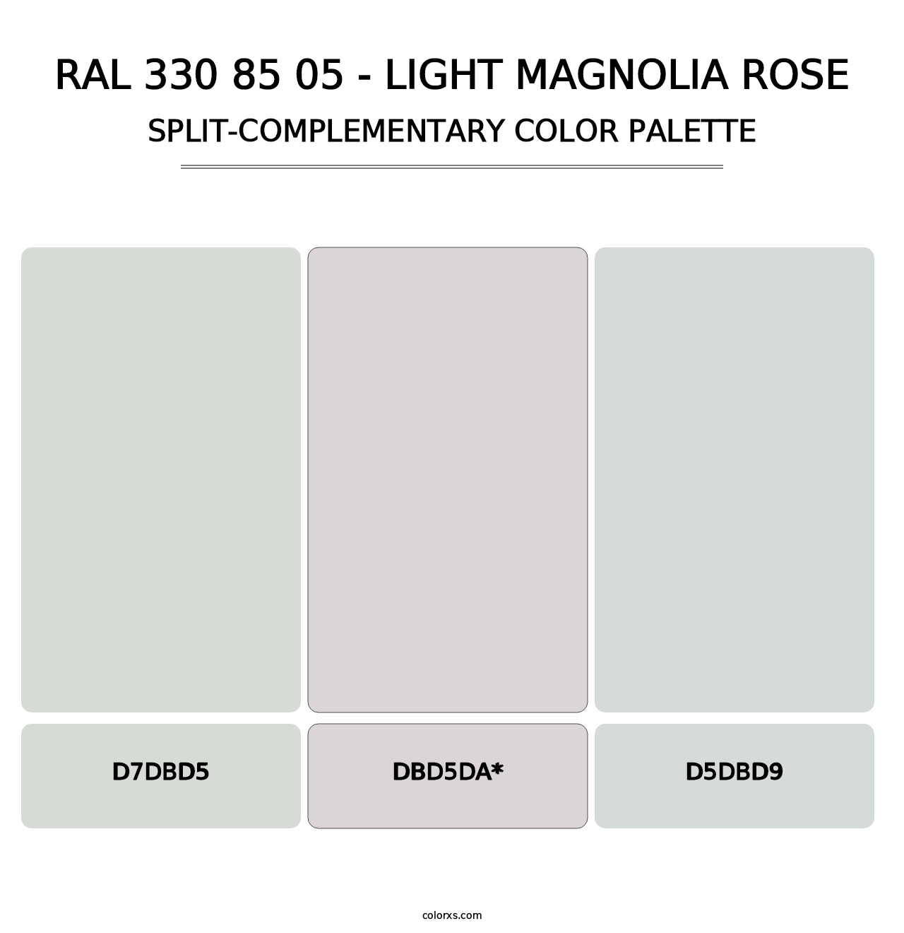 RAL 330 85 05 - Light Magnolia Rose - Split-Complementary Color Palette