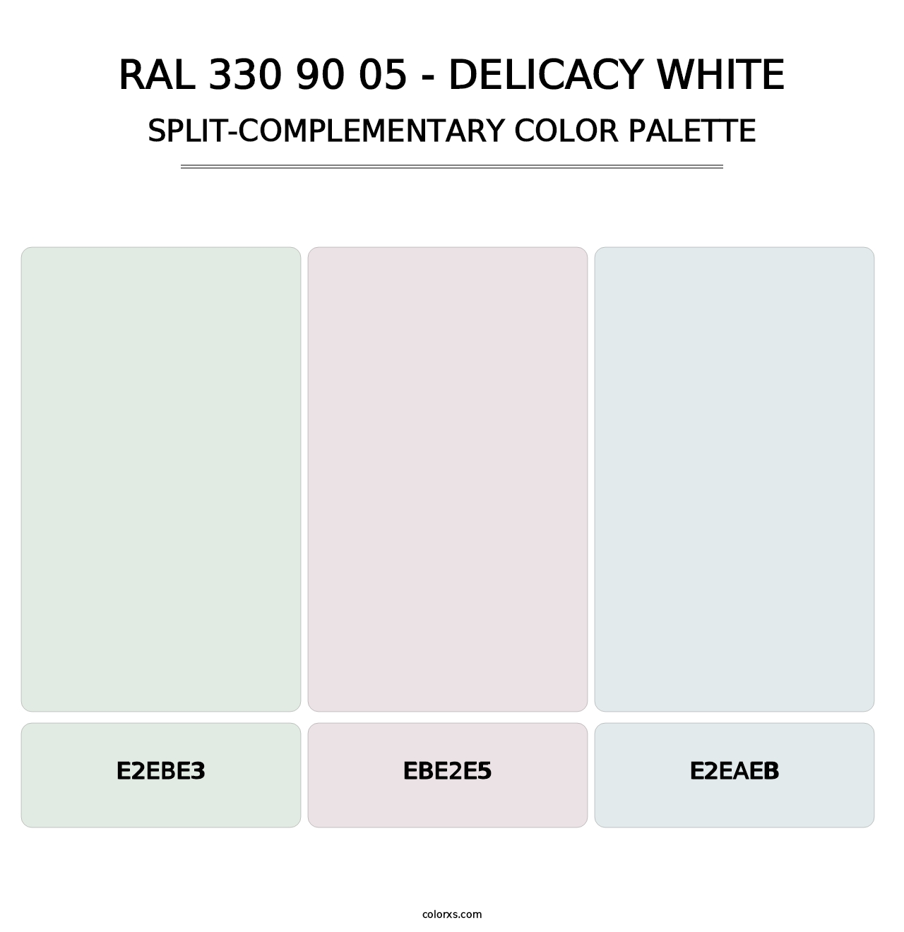 RAL 330 90 05 - Delicacy White - Split-Complementary Color Palette