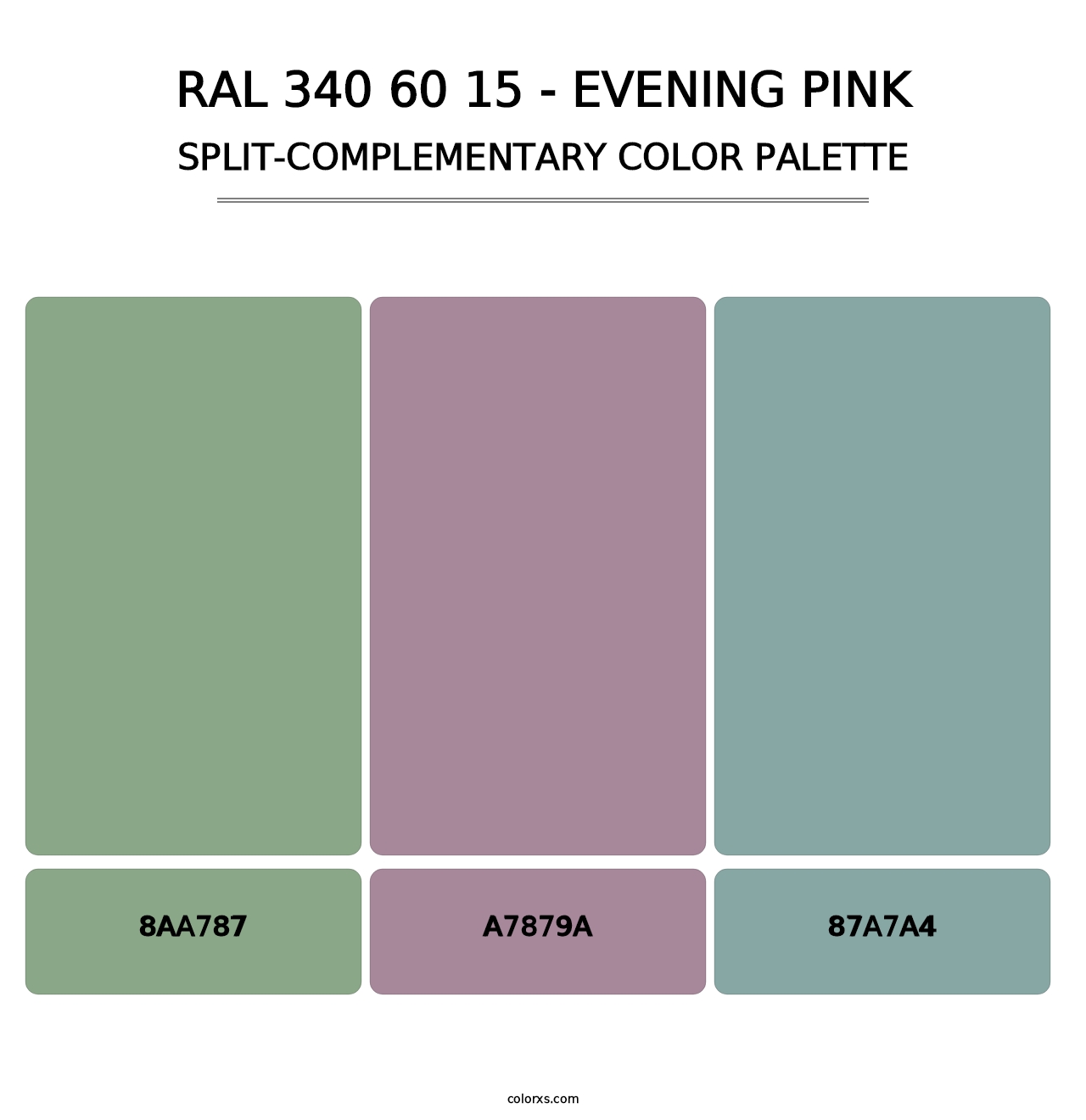 RAL 340 60 15 - Evening Pink - Split-Complementary Color Palette