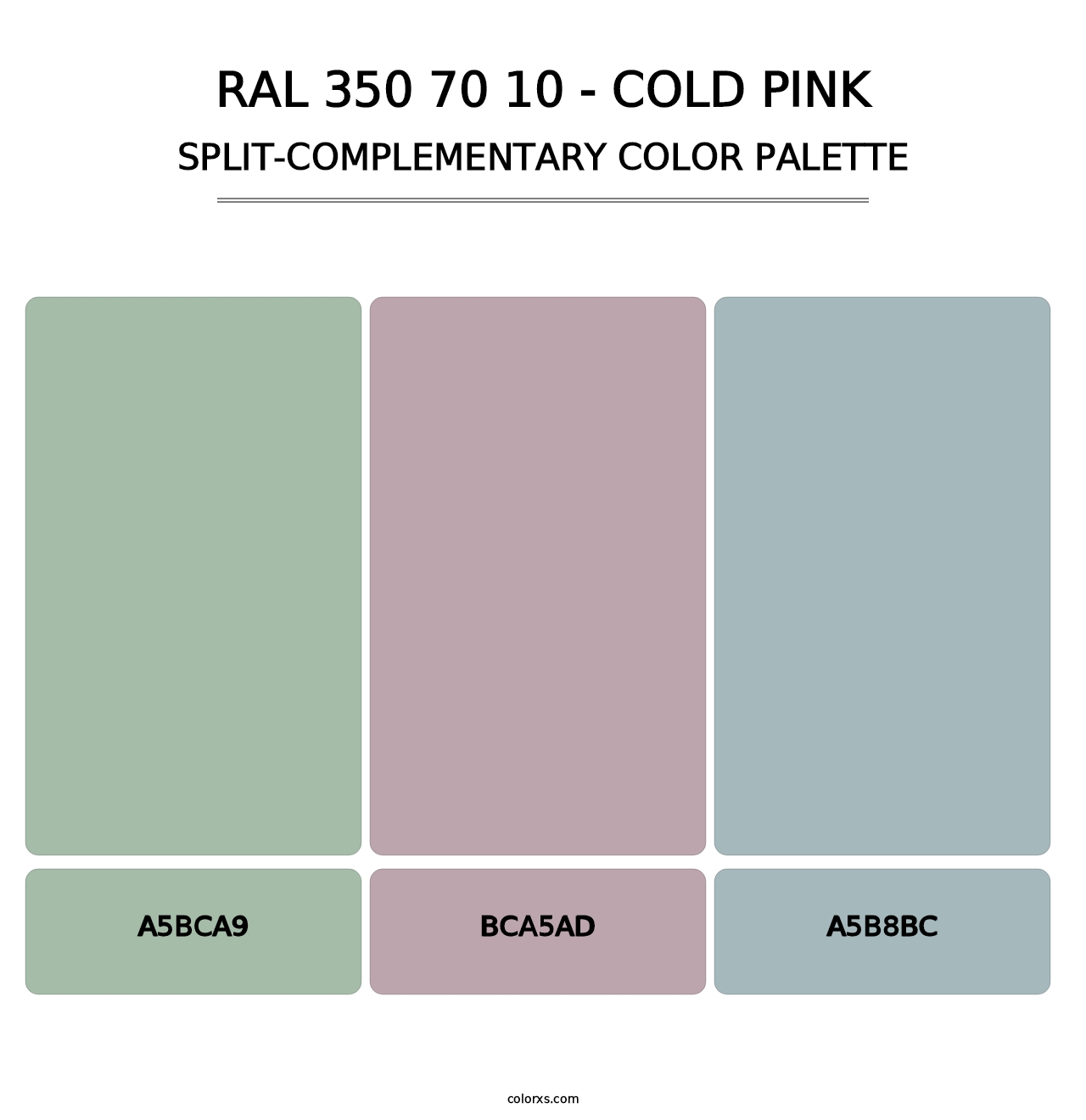 RAL 350 70 10 - Cold Pink - Split-Complementary Color Palette