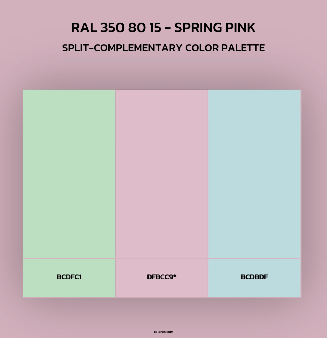RAL 350 80 15 - Spring Pink - Split-Complementary Color Palette