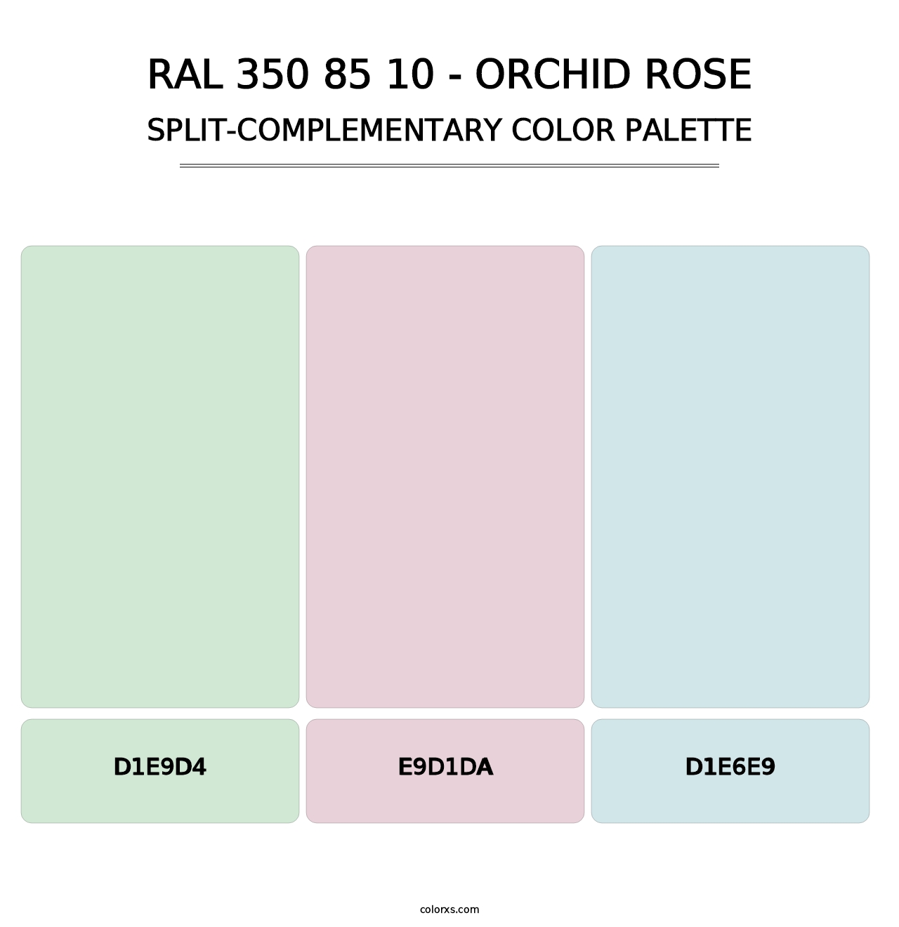 RAL 350 85 10 - Orchid Rose - Split-Complementary Color Palette