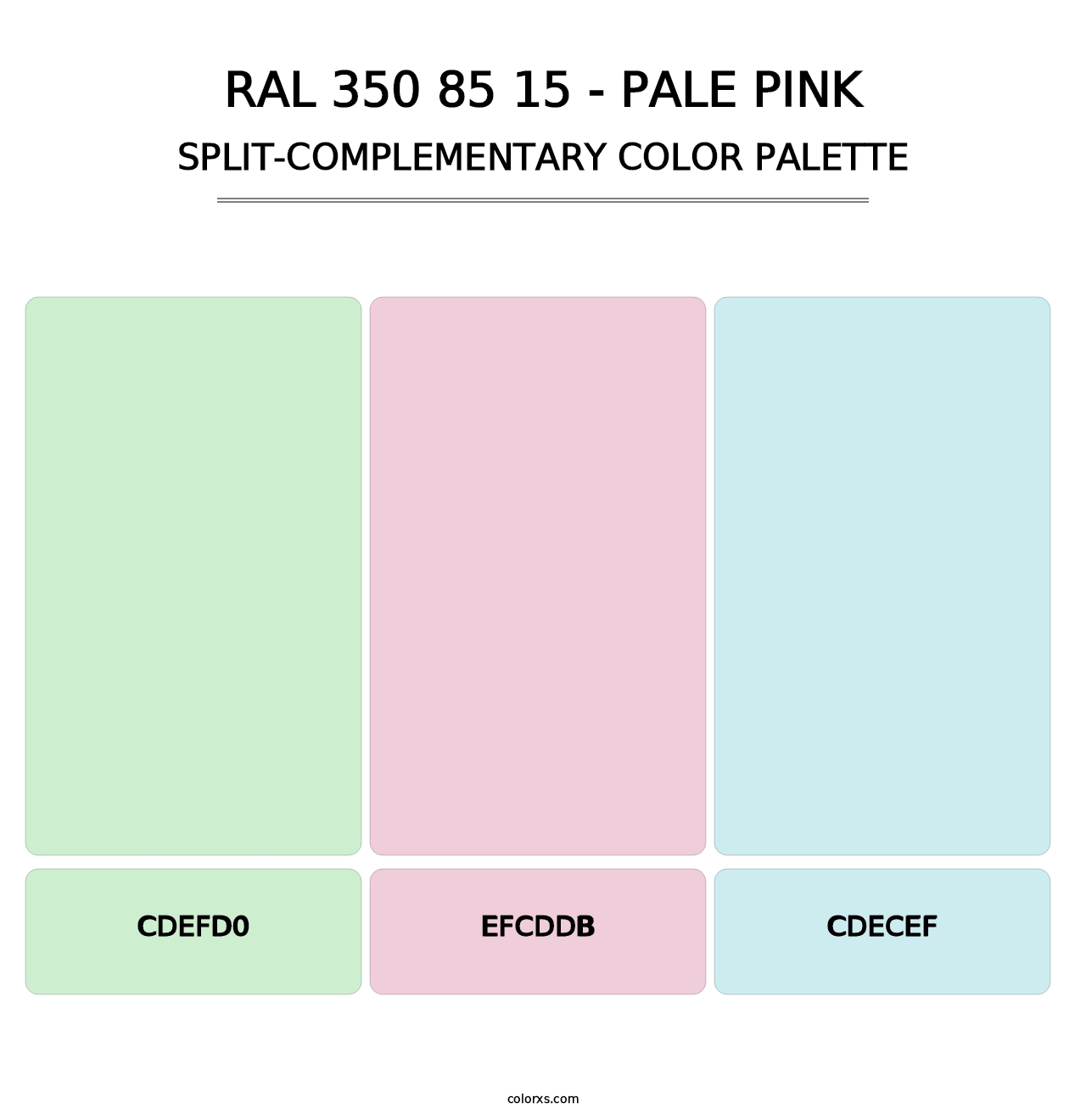 RAL 350 85 15 - Pale Pink - Split-Complementary Color Palette