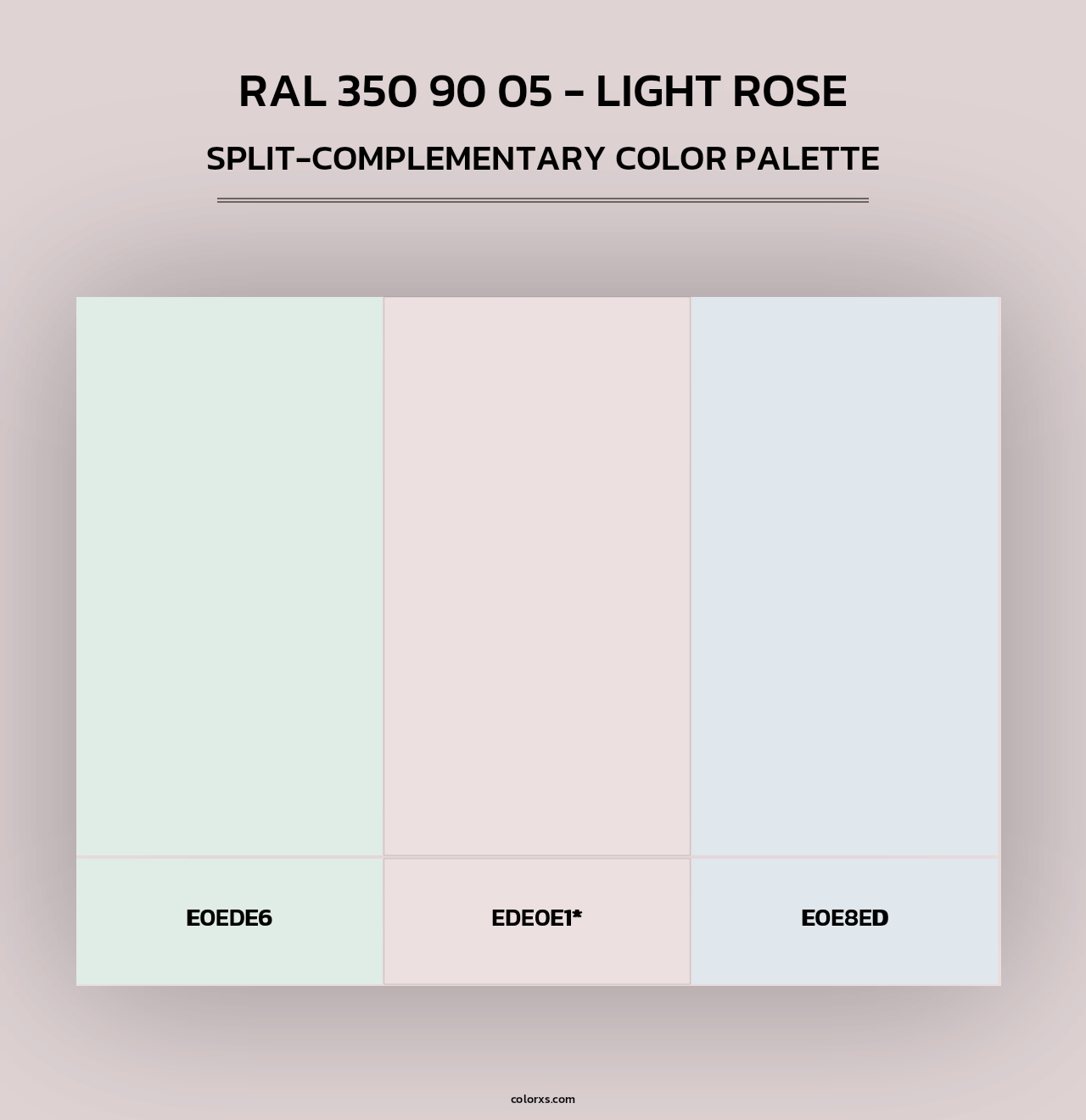 RAL 350 90 05 - Light Rose - Split-Complementary Color Palette
