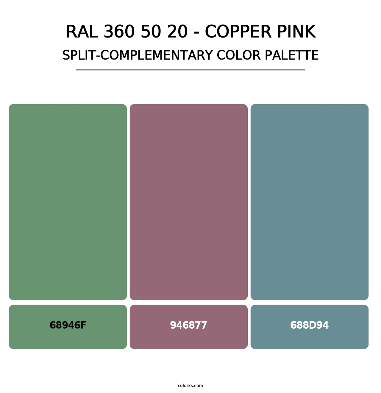 RAL 360 50 20 - Copper Pink - Split-Complementary Color Palette