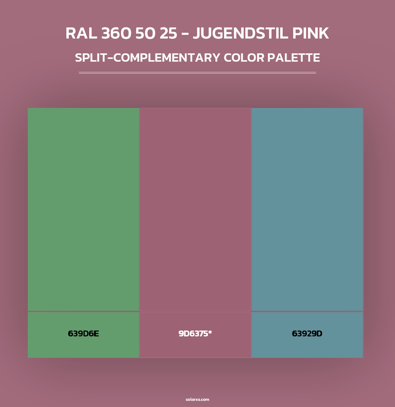 RAL 360 50 25 - Jugendstil Pink - Split-Complementary Color Palette
