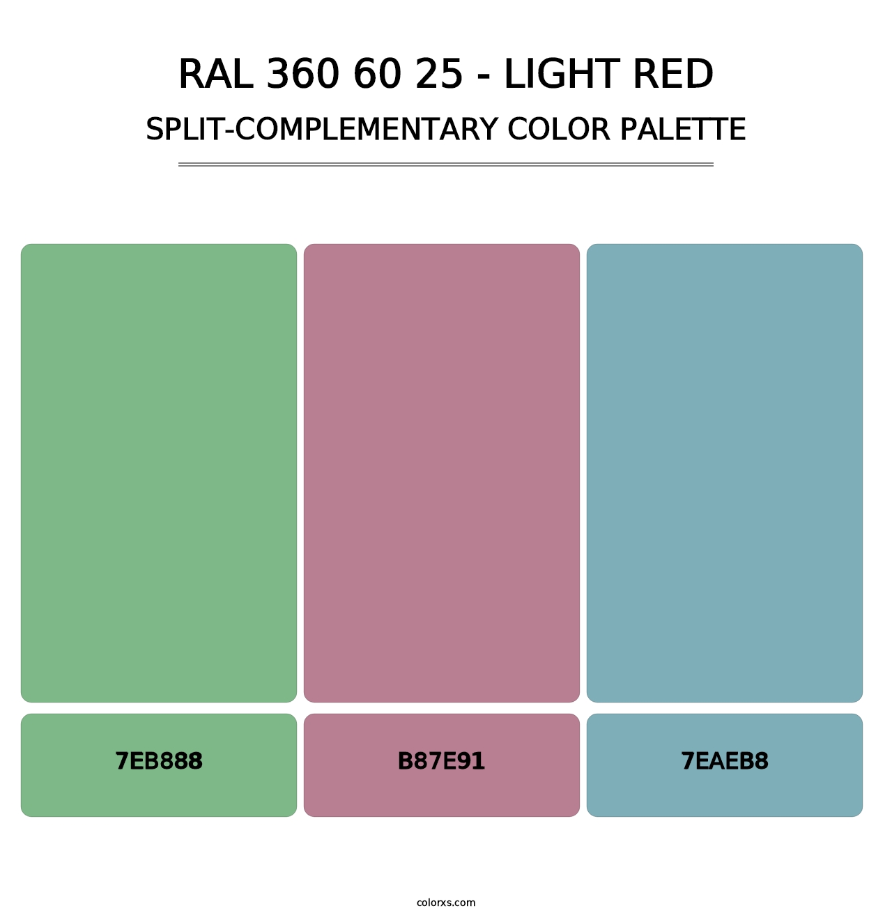 RAL 360 60 25 - Light Red - Split-Complementary Color Palette