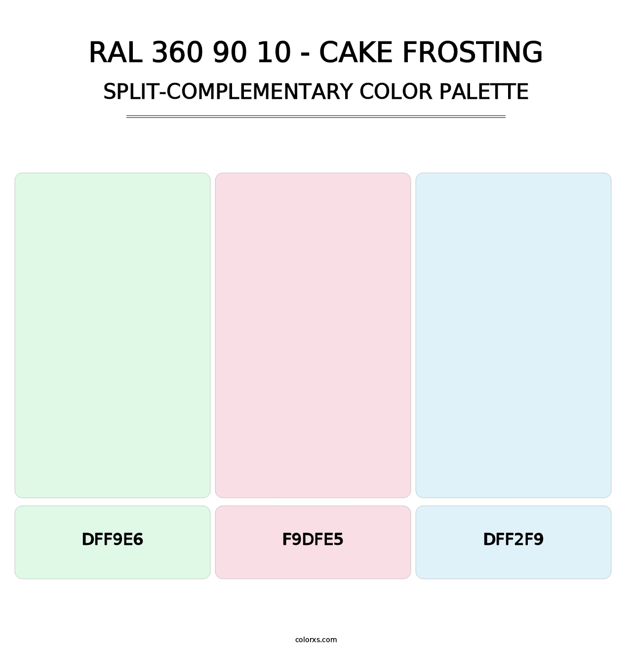 RAL 360 90 10 - Cake Frosting - Split-Complementary Color Palette