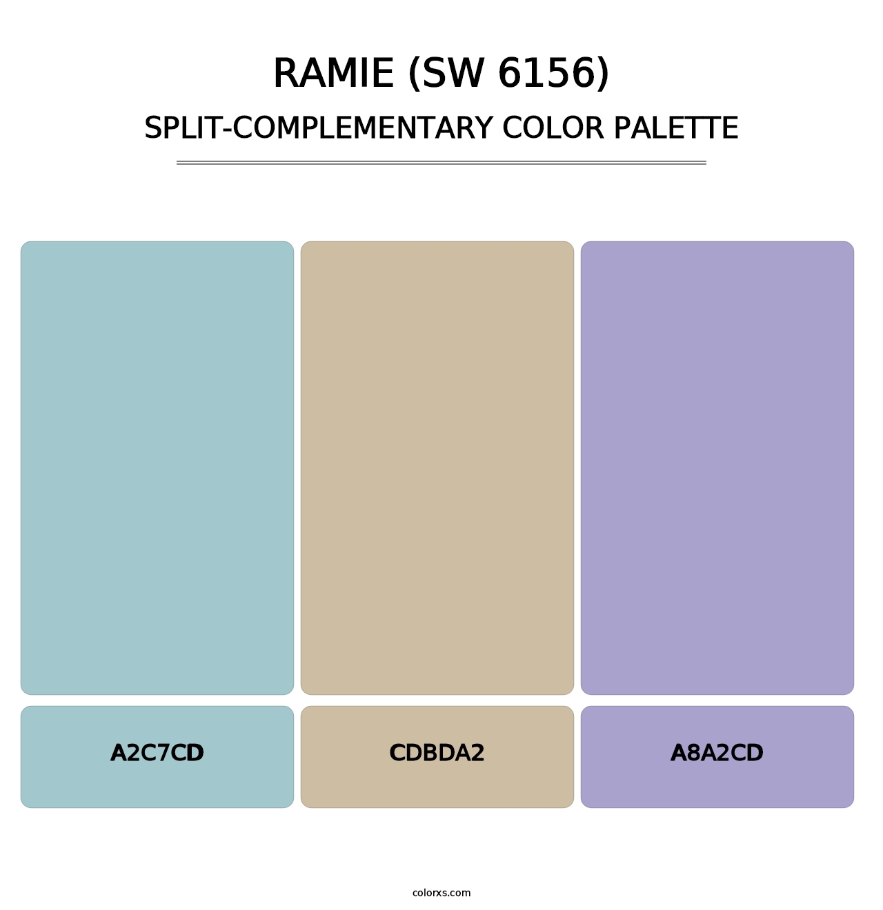 Ramie (SW 6156) - Split-Complementary Color Palette