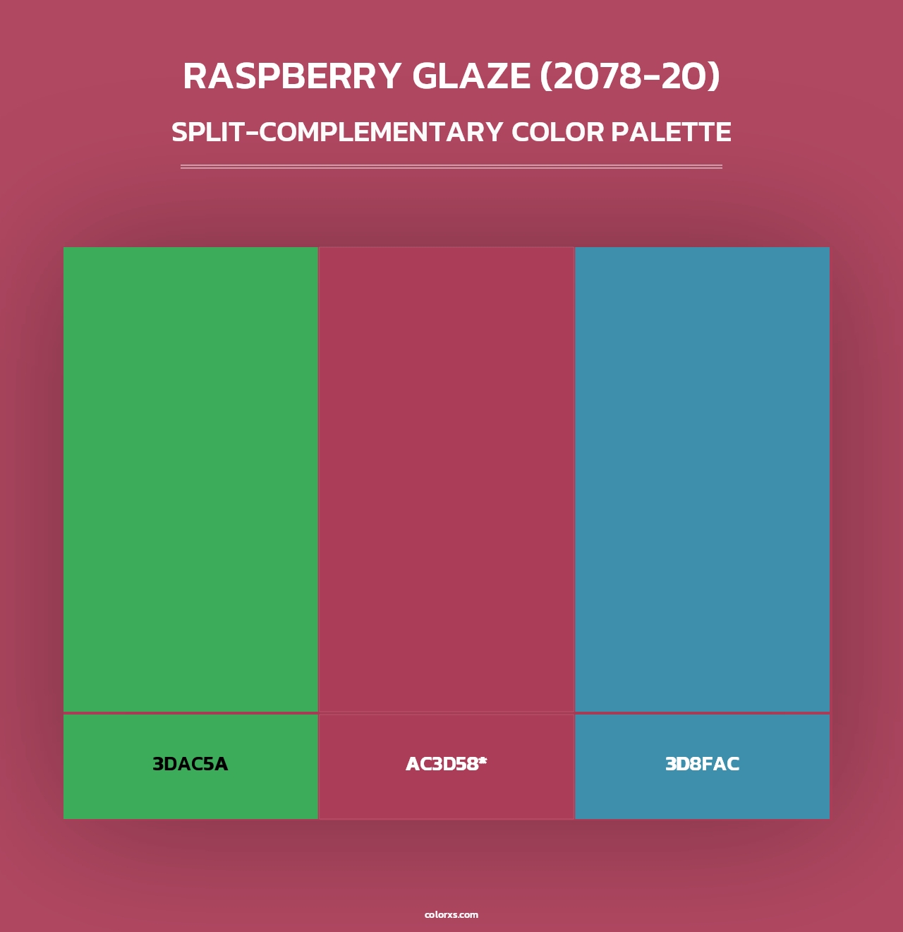 Raspberry Glaze (2078-20) - Split-Complementary Color Palette