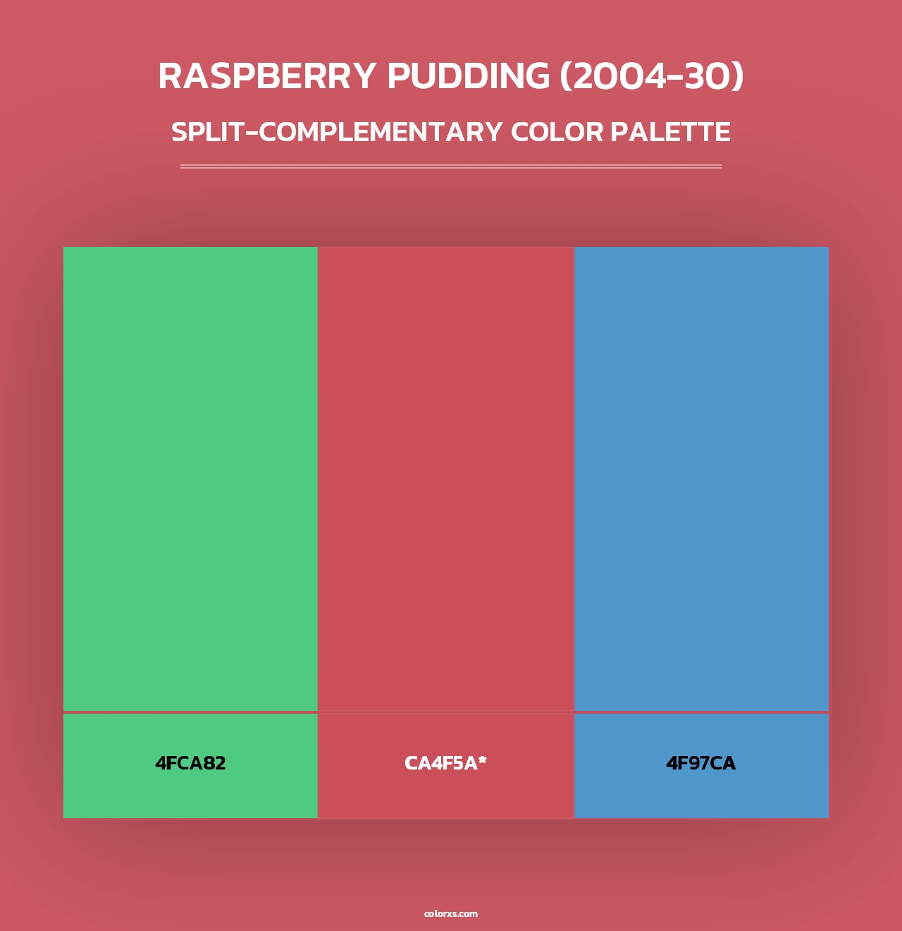 Raspberry Pudding (2004-30) - Split-Complementary Color Palette