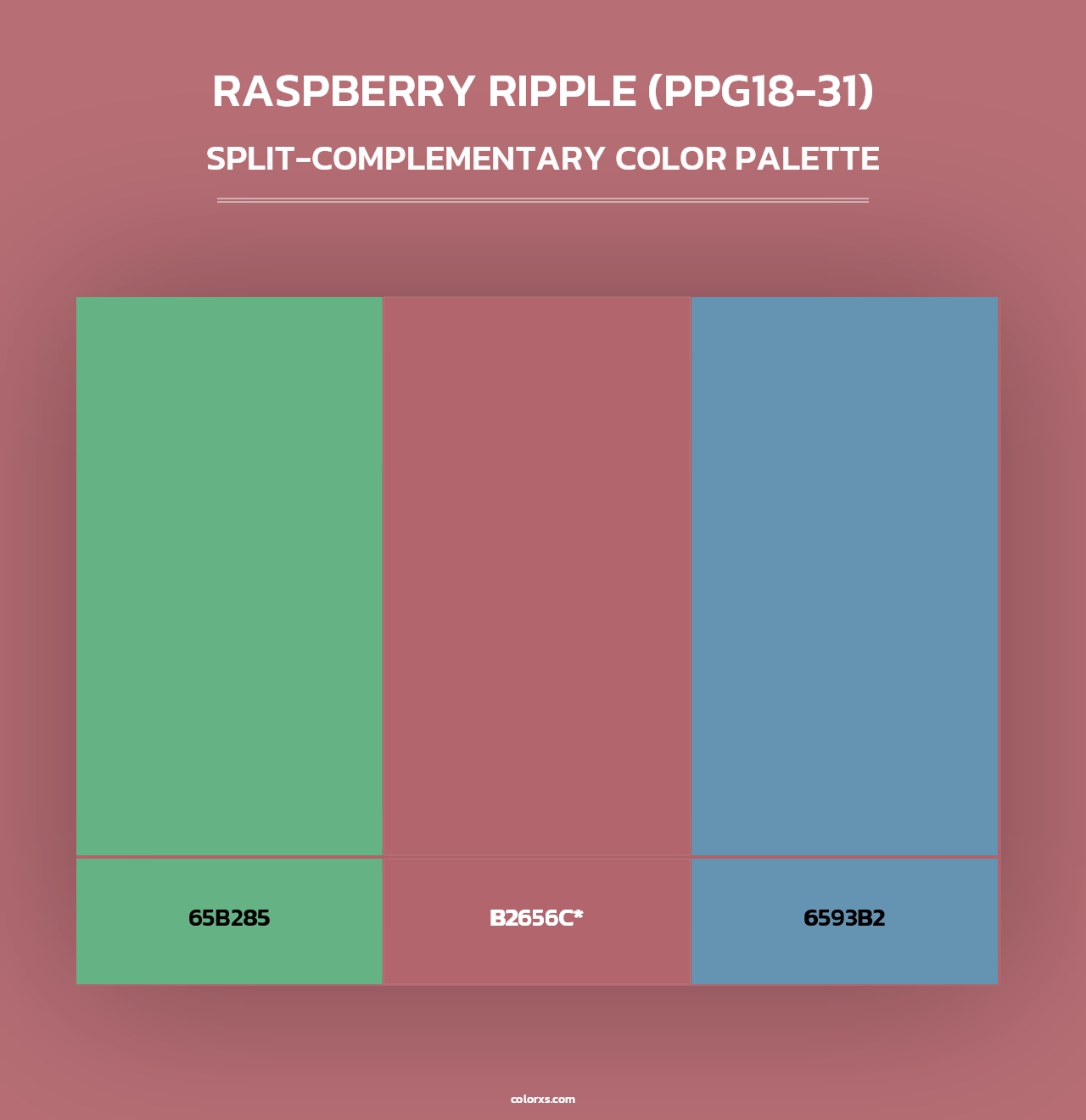 Raspberry Ripple (PPG18-31) - Split-Complementary Color Palette