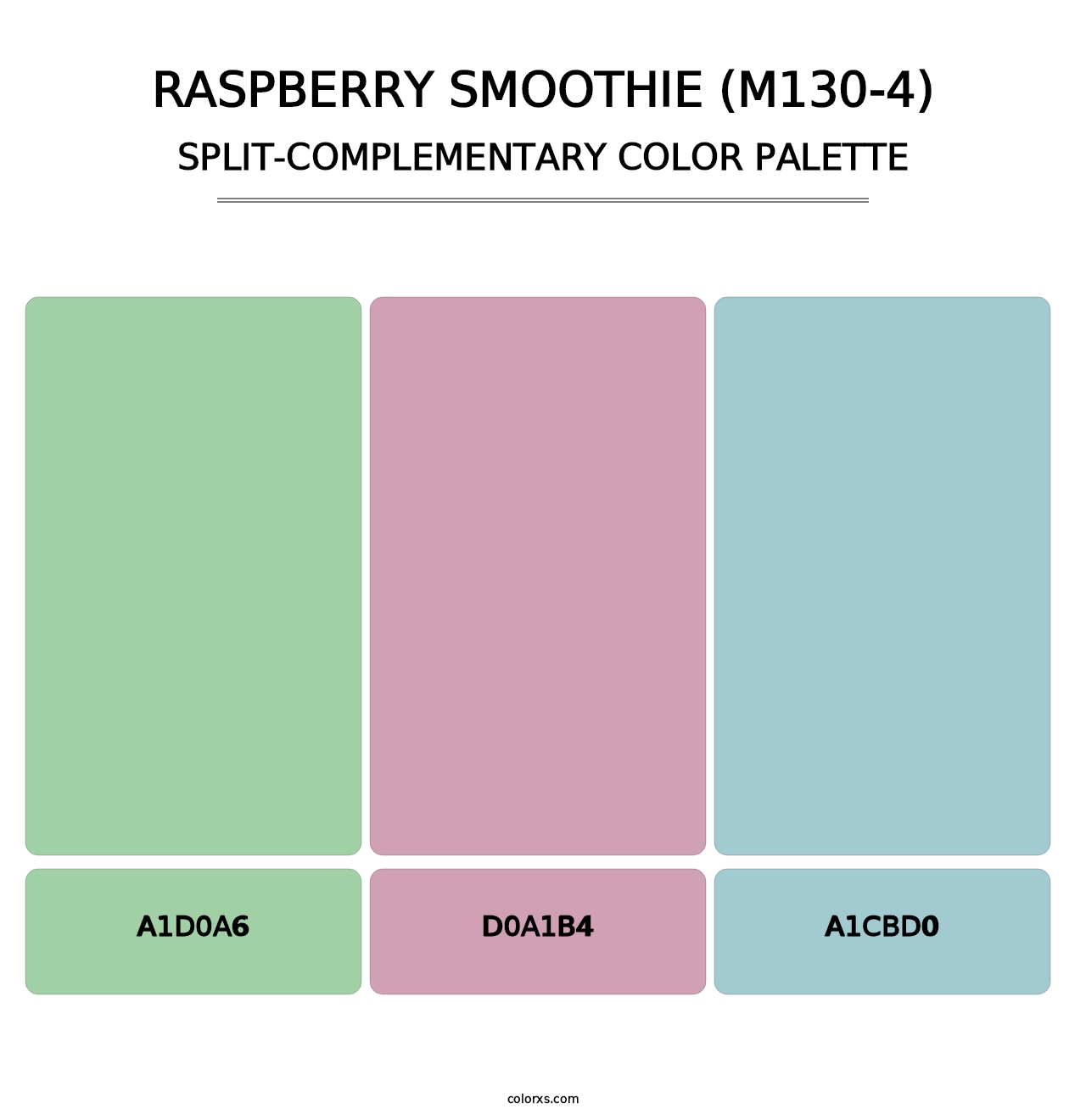 Raspberry Smoothie (M130-4) - Split-Complementary Color Palette