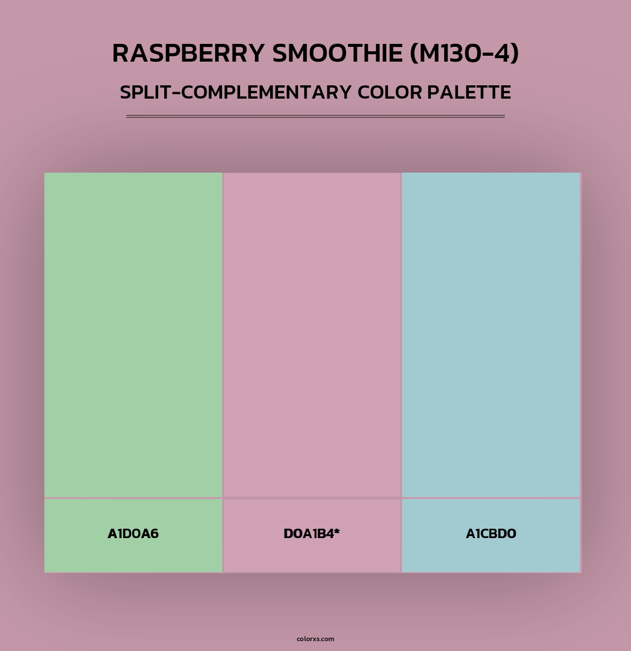 Raspberry Smoothie (M130-4) - Split-Complementary Color Palette