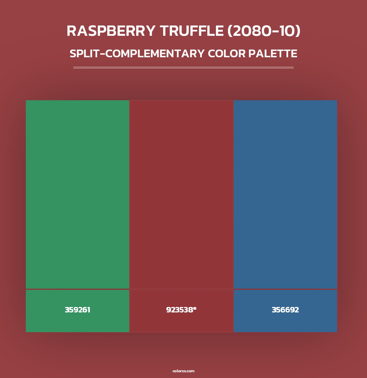 Raspberry Truffle (2080-10) - Split-Complementary Color Palette