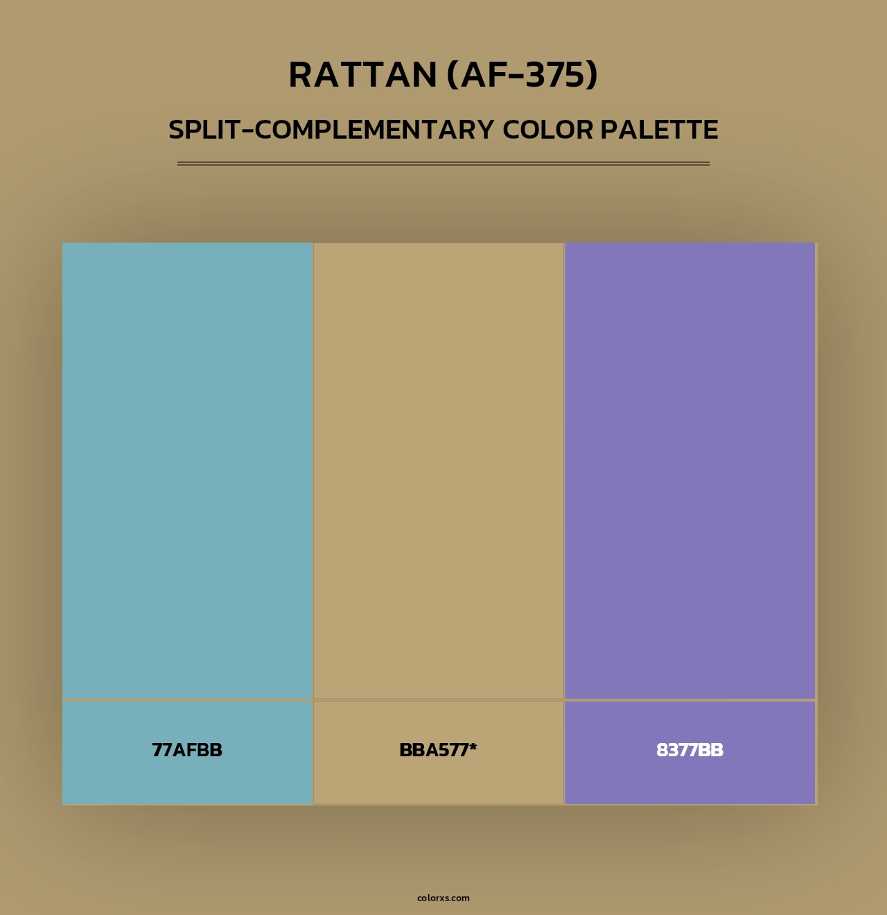 Rattan (AF-375) - Split-Complementary Color Palette