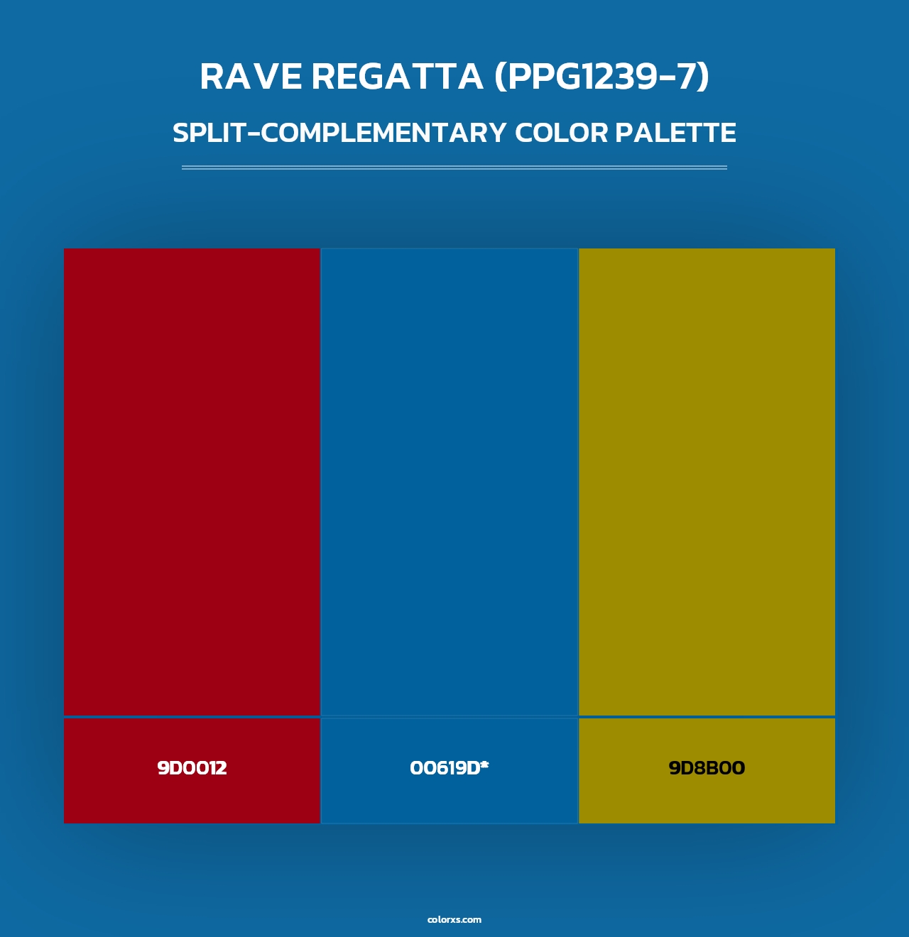 Rave Regatta (PPG1239-7) - Split-Complementary Color Palette
