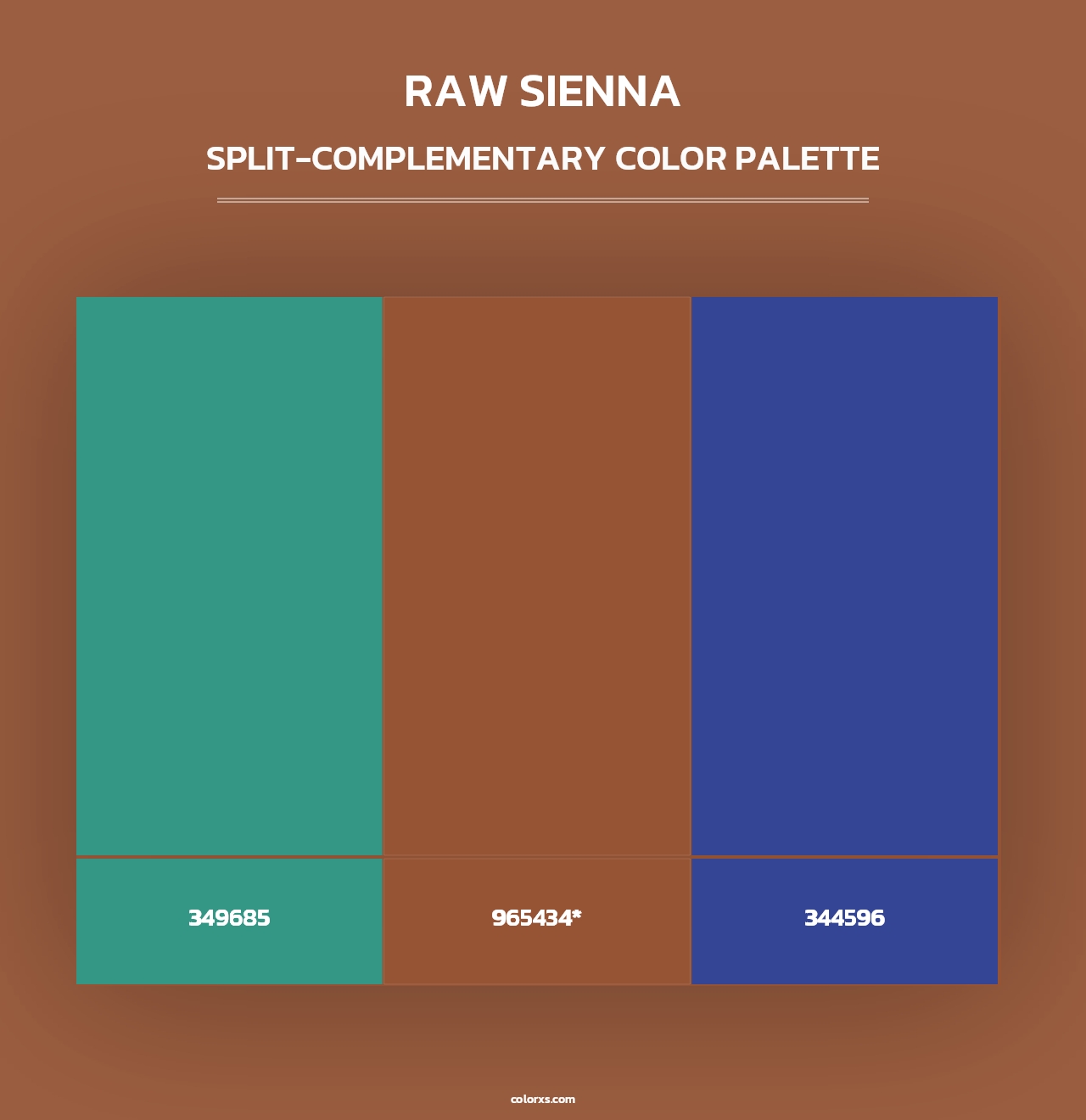 Raw Sienna - Split-Complementary Color Palette