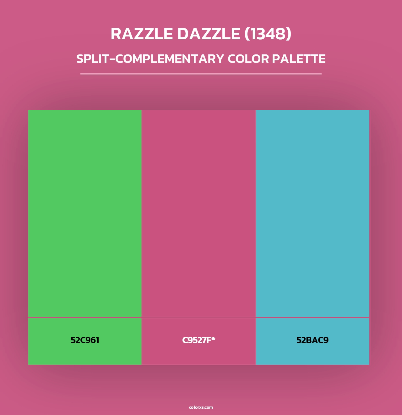 Razzle Dazzle (1348) - Split-Complementary Color Palette