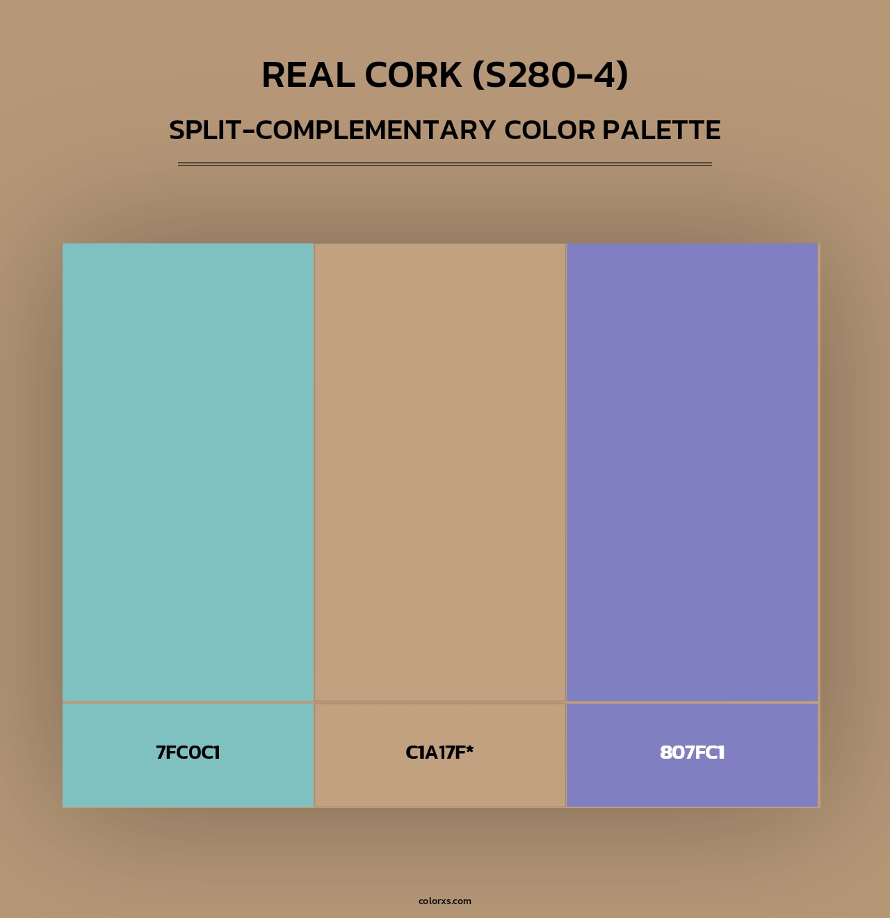 Real Cork (S280-4) - Split-Complementary Color Palette