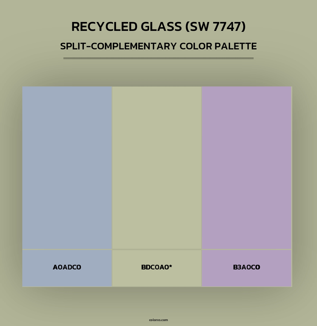 Recycled Glass (SW 7747) - Split-Complementary Color Palette
