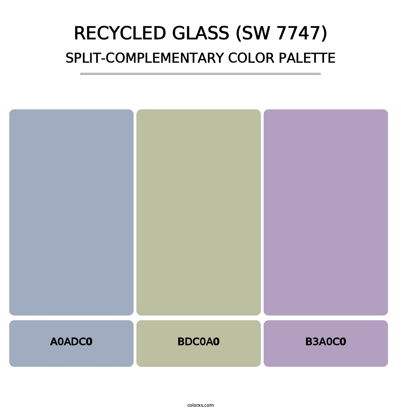 Recycled Glass (SW 7747) - Split-Complementary Color Palette