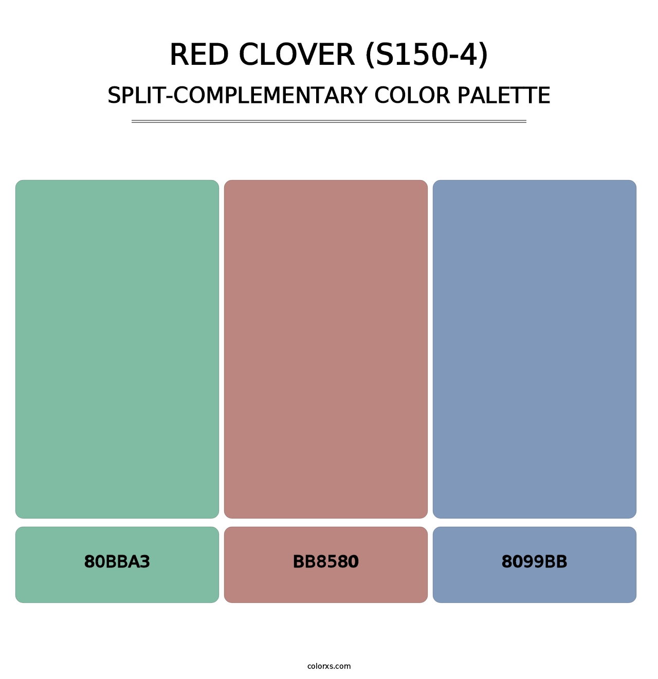 Red Clover (S150-4) - Split-Complementary Color Palette
