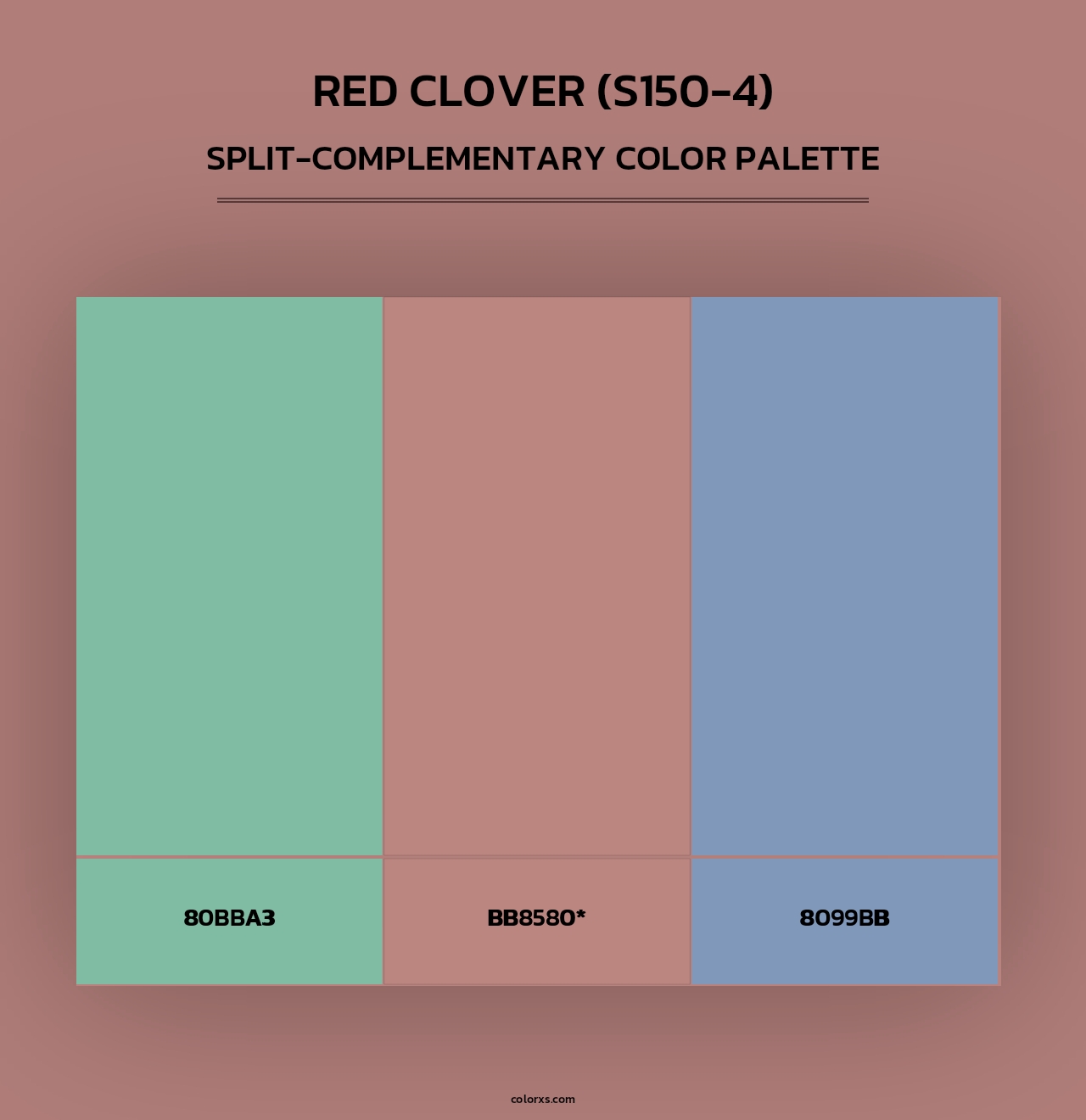 Red Clover (S150-4) - Split-Complementary Color Palette
