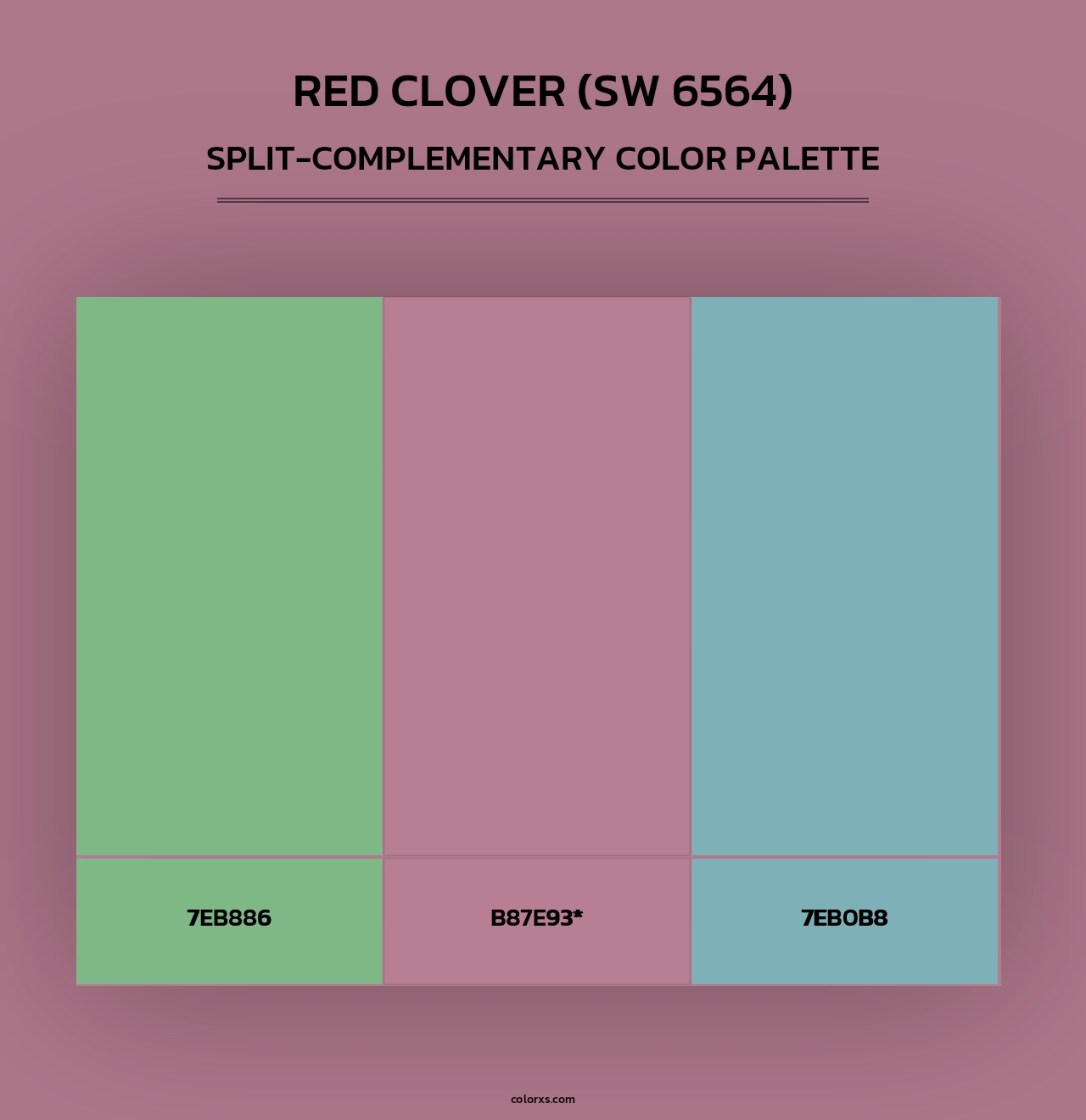 Red Clover (SW 6564) - Split-Complementary Color Palette